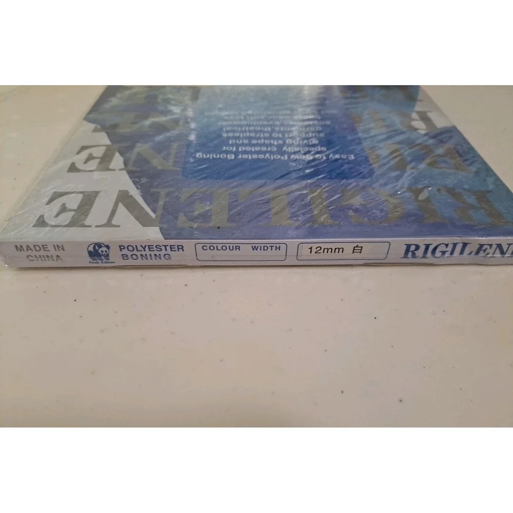Rigilene Polyester Boning 12MM 50 Yards White Flexible Durable Sewing Support